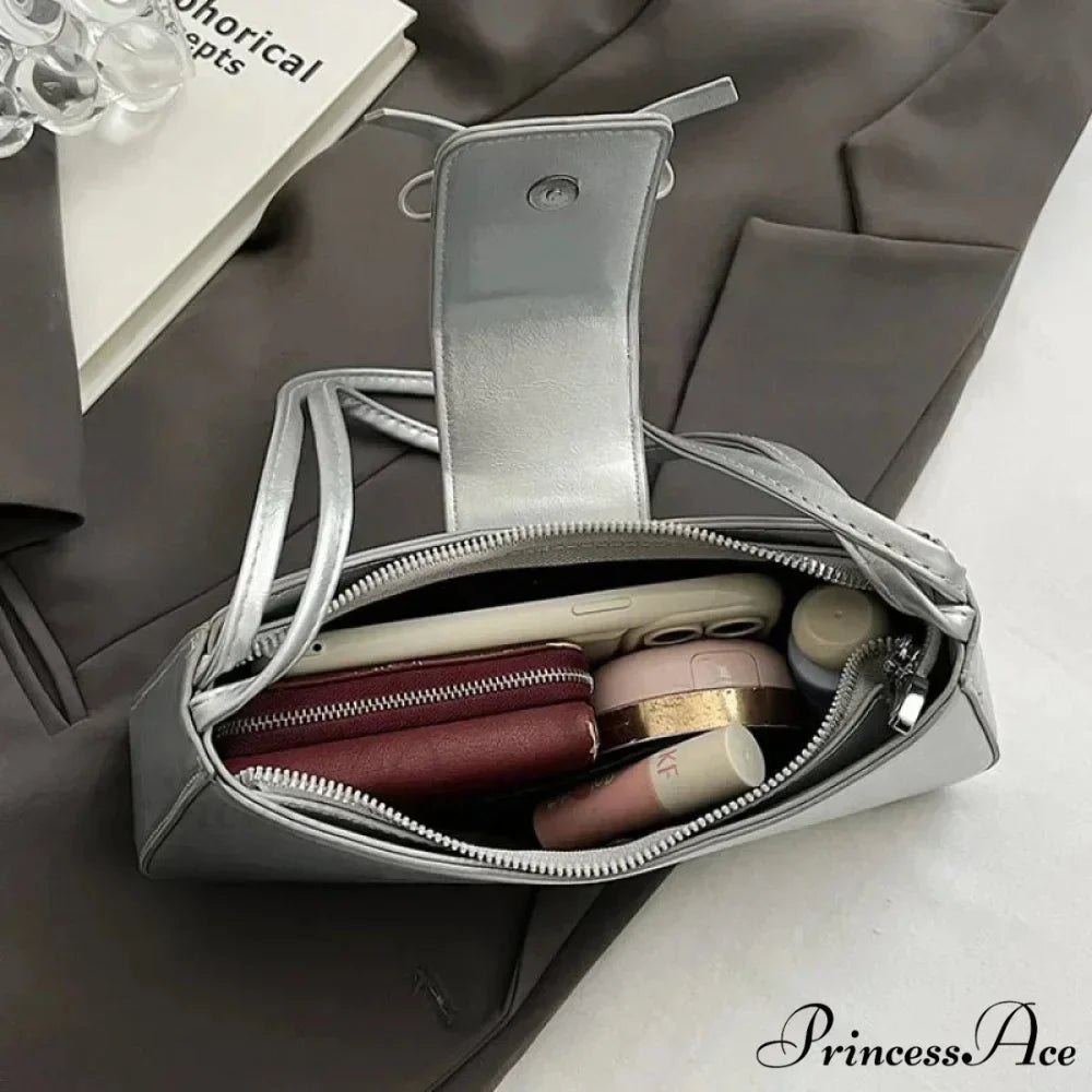 Vintage Spring Faux Leather Underarm Shoulder Bag