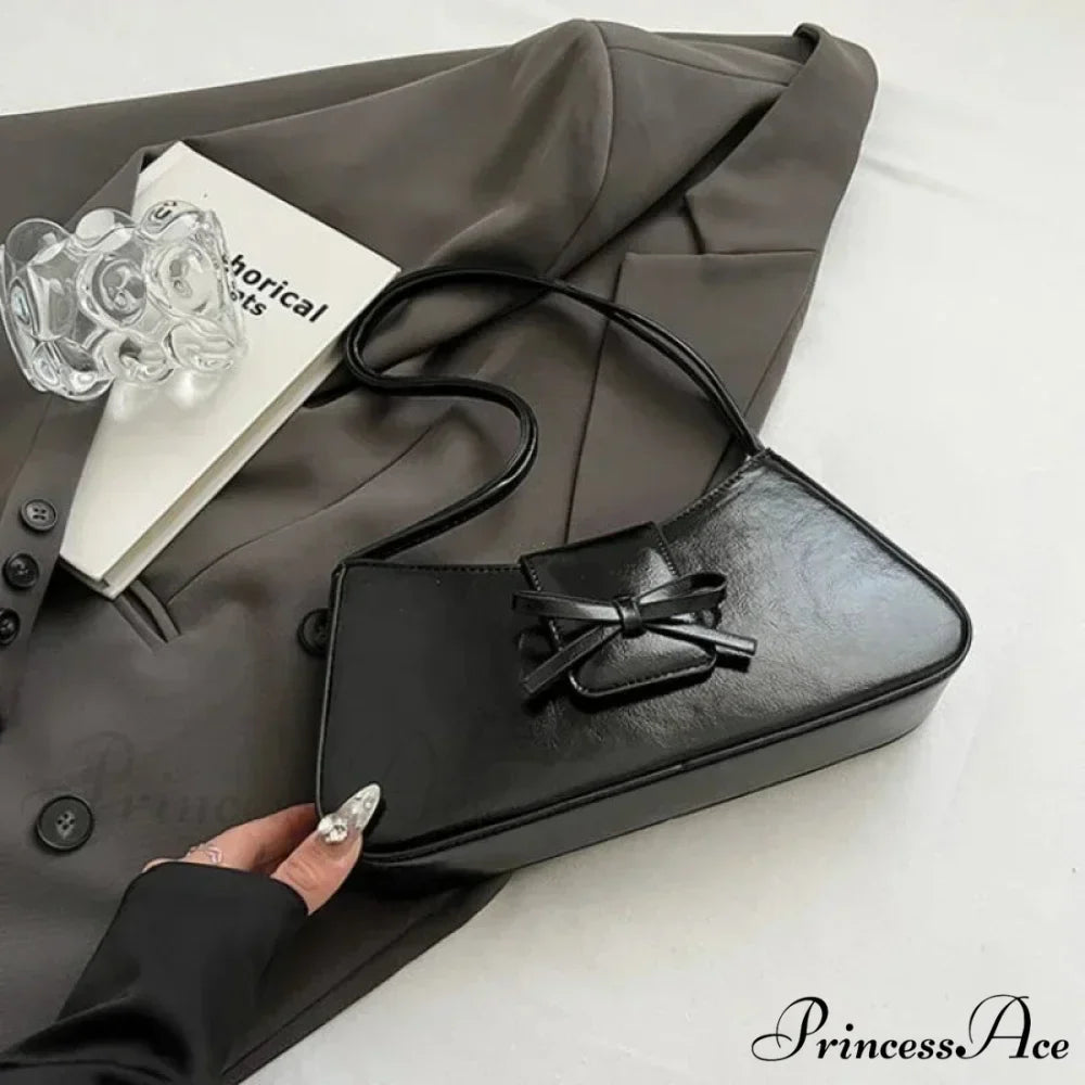 Vintage Spring Faux Leather Underarm Shoulder Bag