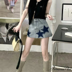 Vintage Stars Retro Y2K Harajuku A-line Korean Skirt