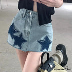 Vintage Stars Retro Y2K Harajuku A-line Korean Skirt