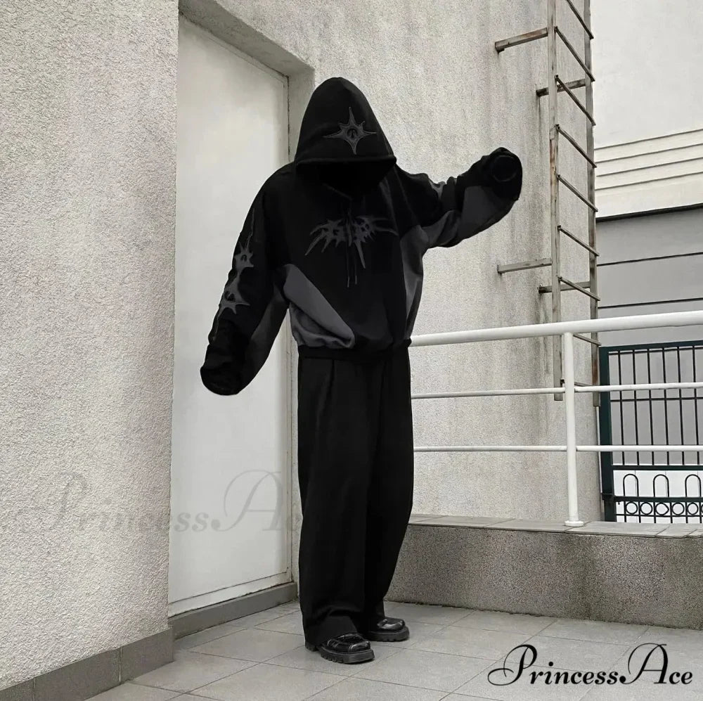 Vintage Stitching Oversized Hoodie