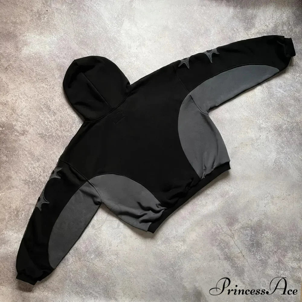 Vintage Stitching Oversized Hoodie