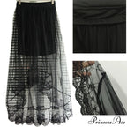 Vintage Stretch High Waist Lace Skirt