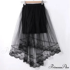 Vintage Stretch High Waist Lace Skirt
