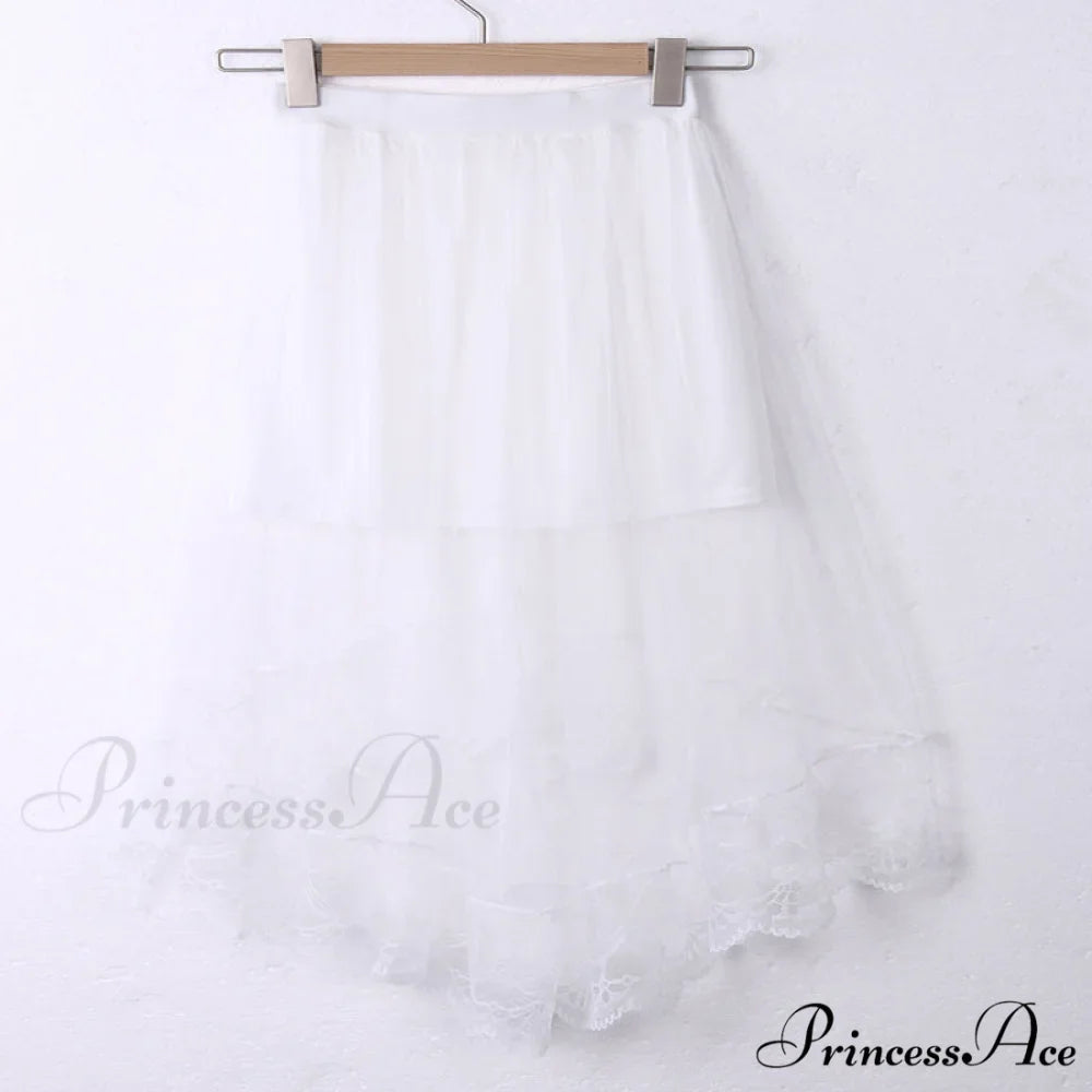 Vintage Stretch High Waist Lace Skirt