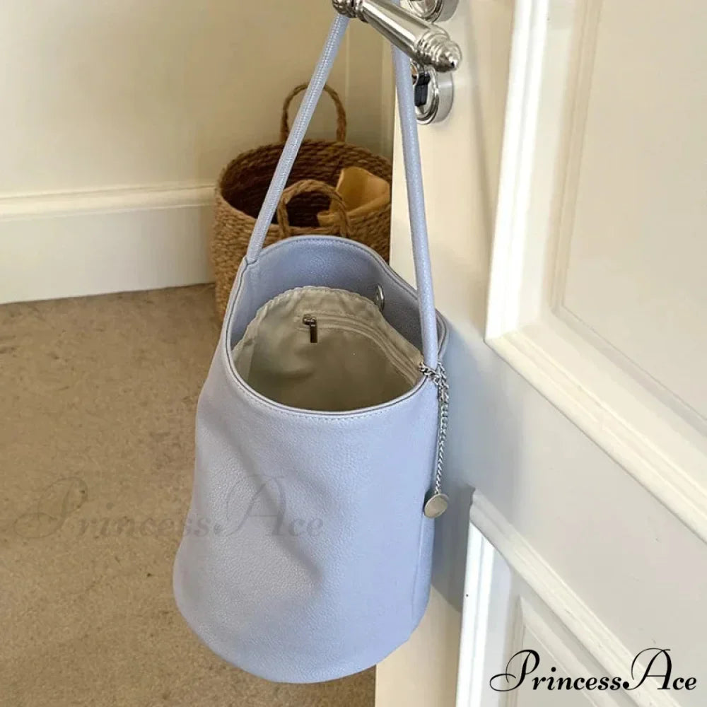 Vintage Supple Leather Pail Shoulder Bag