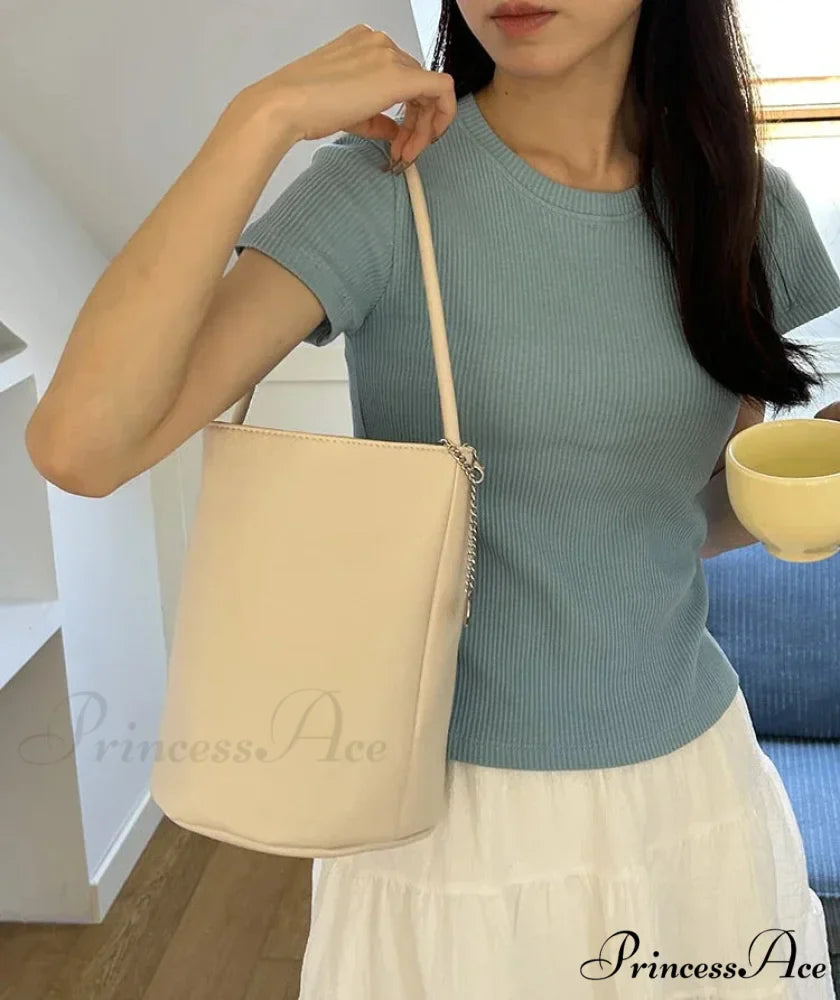 Vintage Supple Leather Pail Shoulder Bag