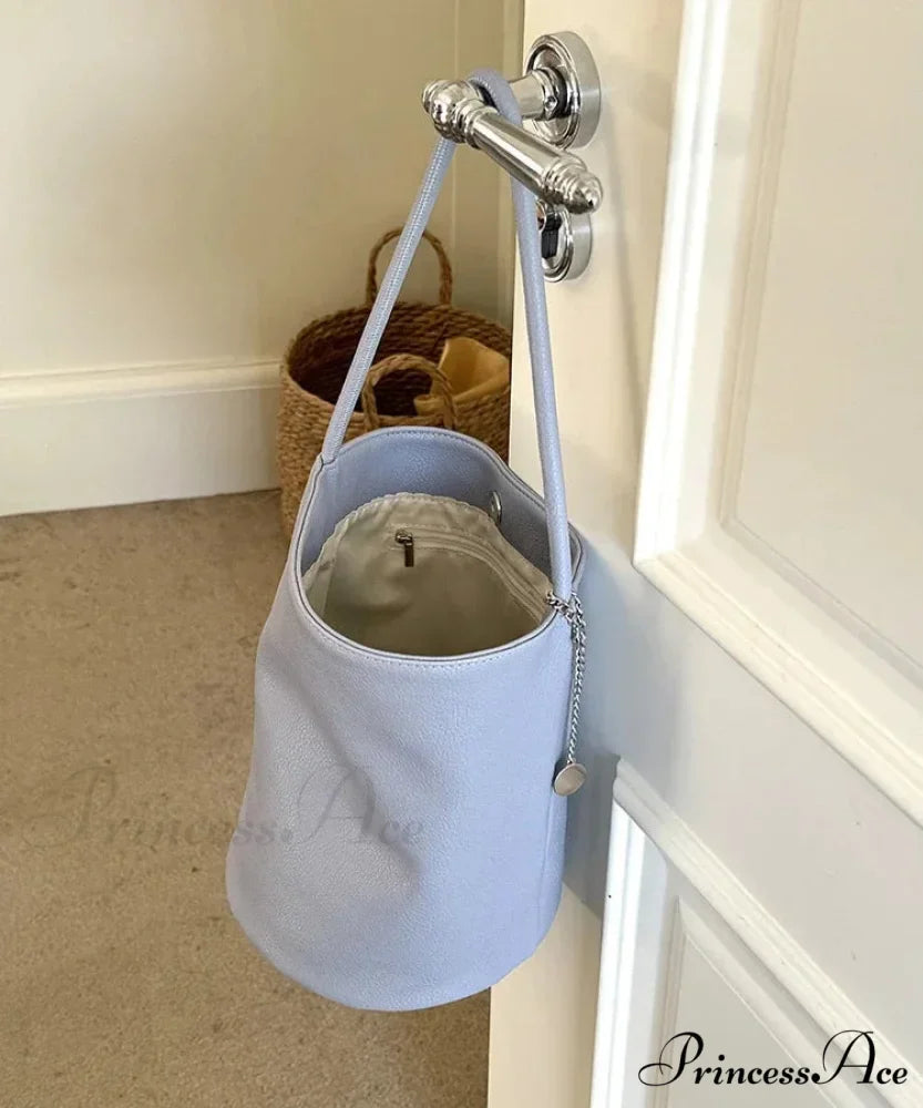 Vintage Supple Leather Pail Shoulder Bag