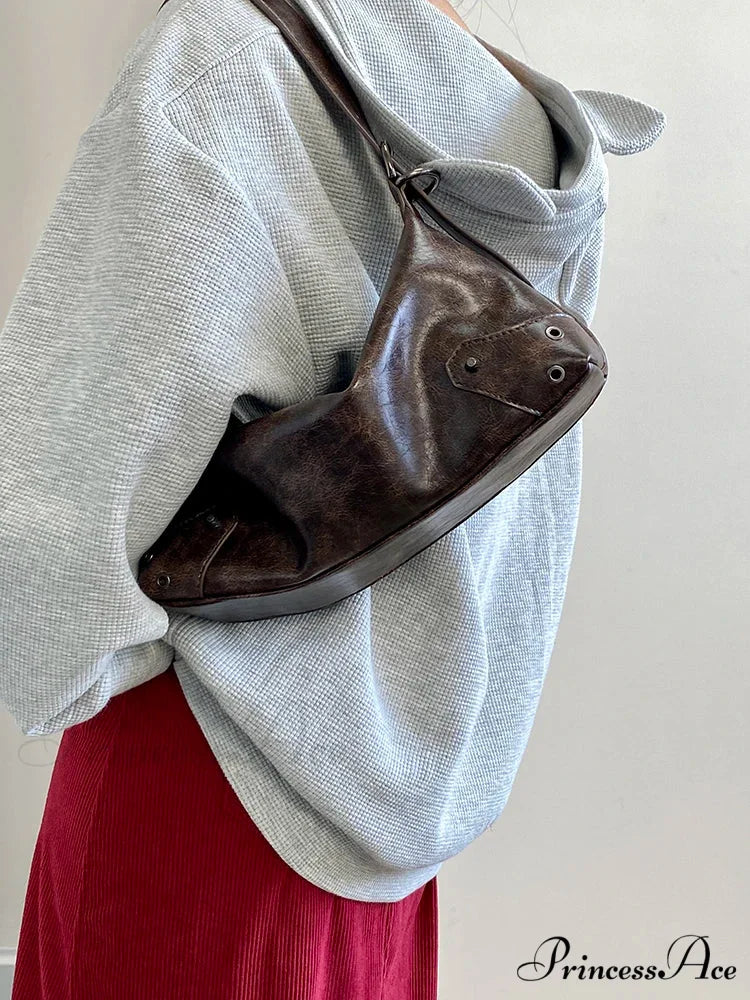 Vintage Synthetic Leather 2000s Shoulder Purse