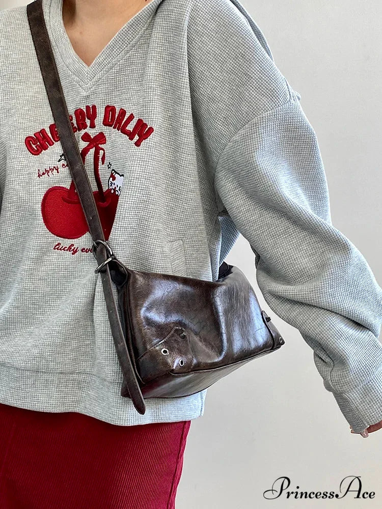 Vintage Synthetic Leather 2000s Shoulder Purse