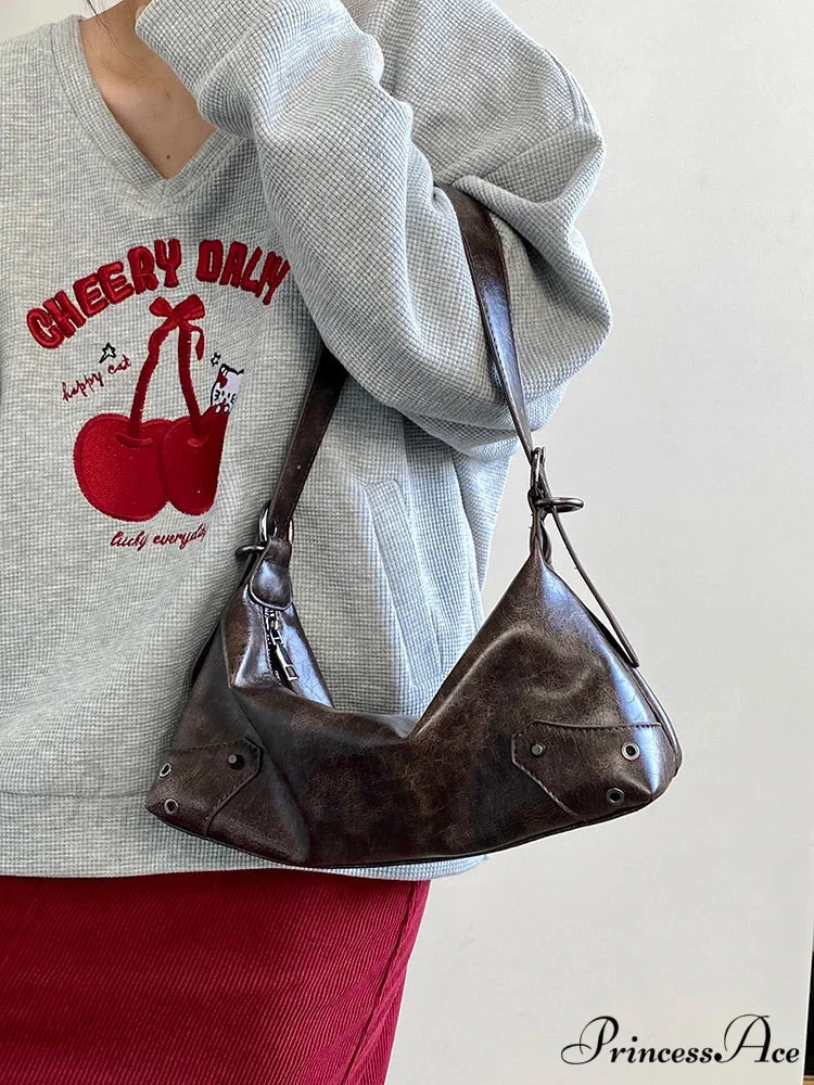 Vintage Synthetic Leather 2000s Shoulder Purse