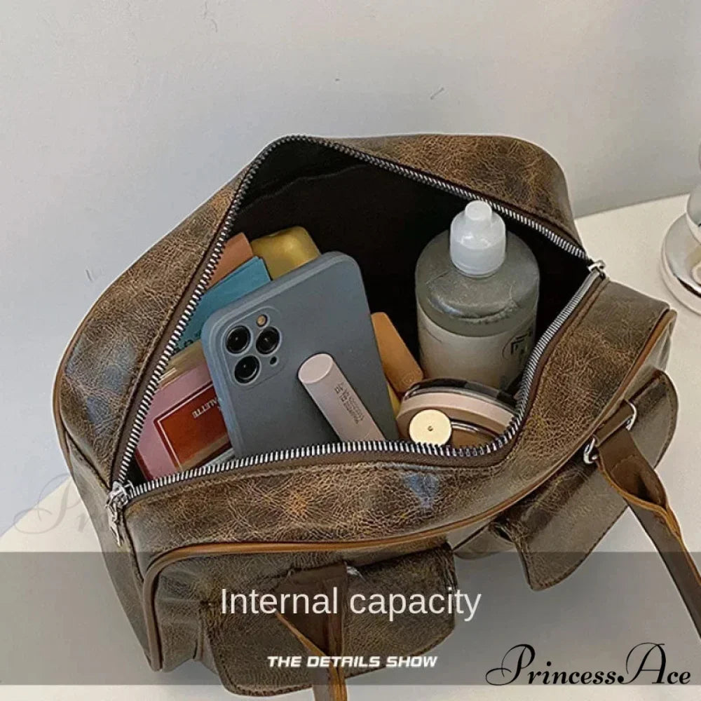 Vintage Twin Pockets Petite Shoulder Bag