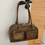 Vintage Twin Pockets Petite Shoulder Bag