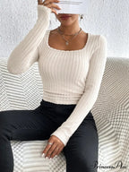 Vintage Wide Pit Strip Waist Slimming Pleated Long Sleeve Shirt Women