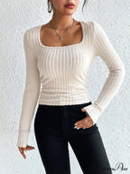 Vintage Wide Pit Strip Waist Slimming Pleated Long Sleeve Shirt Women