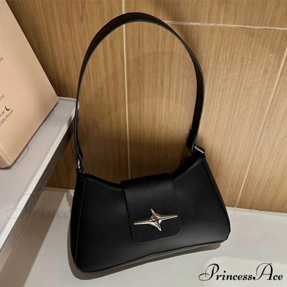 Vintage Y2K Classic Faux Leather Shoulder Bag