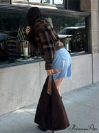 Vintage Zipper Baggy Long Sleeve Knit Cardigan