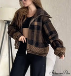 Vintage Zipper Baggy Long Sleeve Knit Cardigan