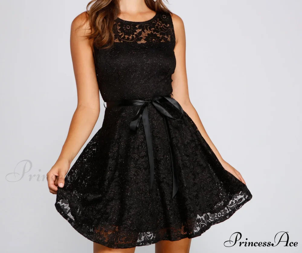 Violetta Formal Glitter Charming And Lace Party Dress