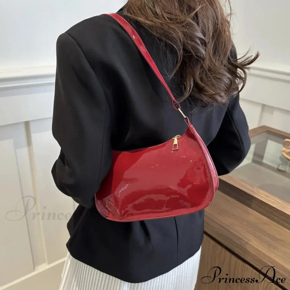 Vivid Color Solid Square Shoulder Bag