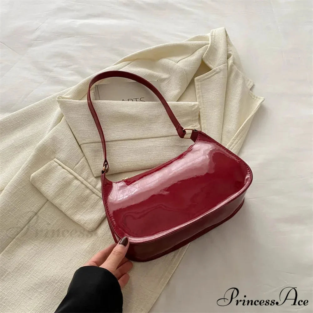 Vivid Color Solid Square Shoulder Bag