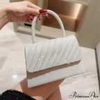 Vivid Silk Evening Pouch Stylish Banquet Shoulder Purse