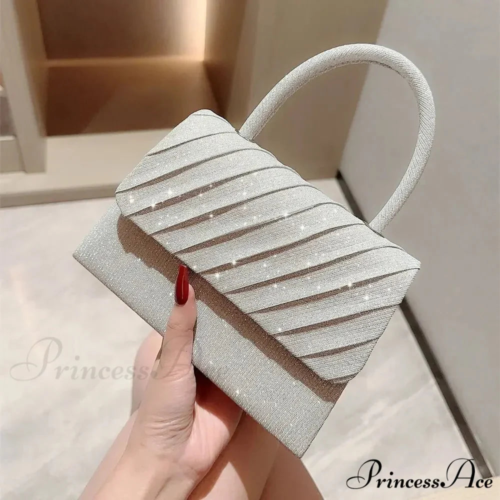 Vivid Silk Evening Pouch Stylish Banquet Shoulder Purse