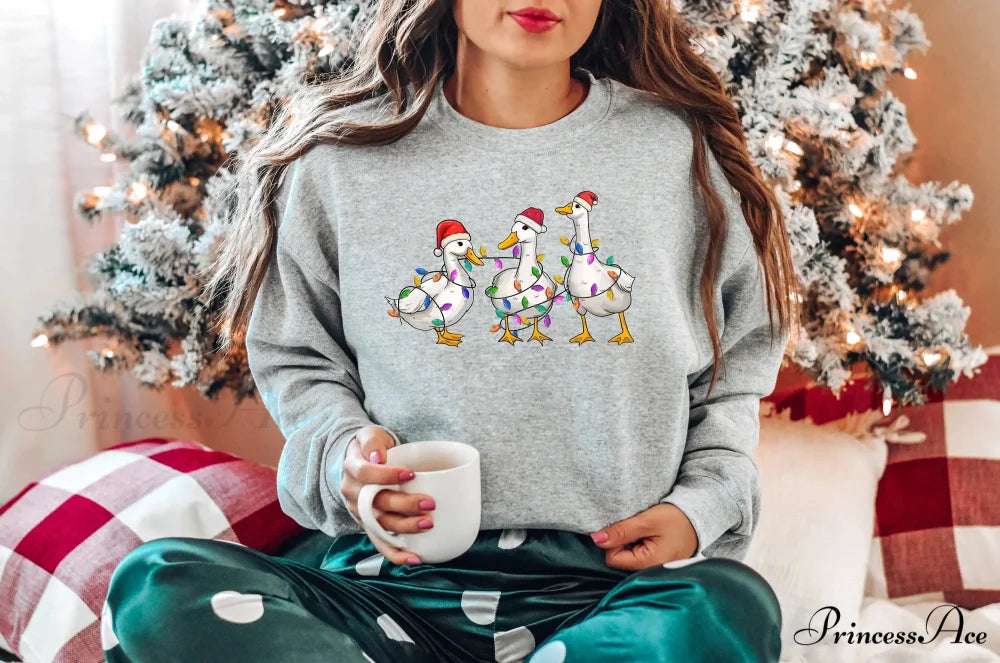Voguish Day Cotton Duck Lights Essential Family Party Christmas Hoodie