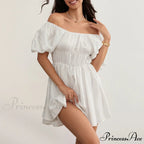 Voluminous Sleeve Off-Shoulder Short Dress