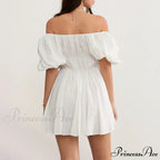 Voluminous Sleeve Off-Shoulder Short Dress