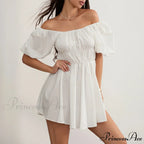 Voluminous Sleeve Off-Shoulder Short Dress