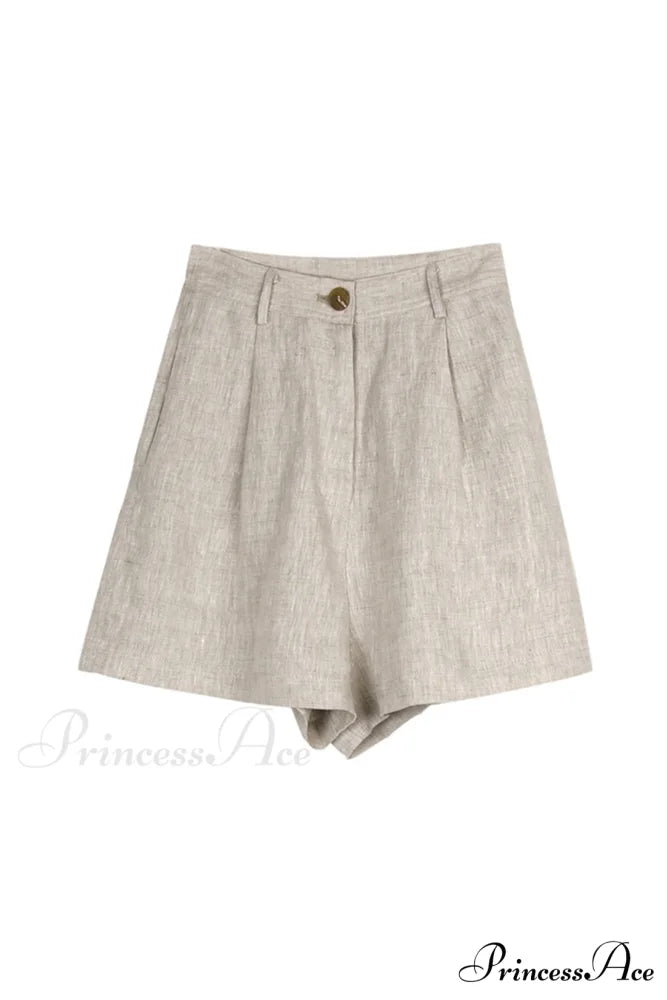Waist High Linen Shorts