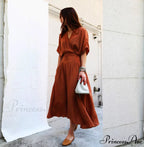 Waist Hugging V-neck Fashion Sexy Maxi Dress