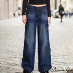 Waist Striped Skinny Vintage Retro Jeans