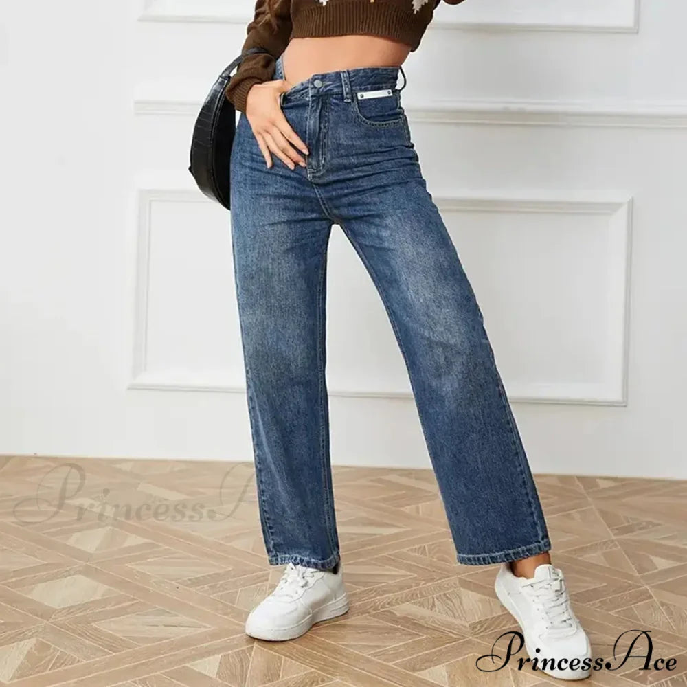 Waist Tightening Hip Straight Leg Y2K Jeans