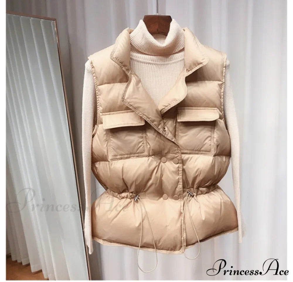 Waistcoat White Duck Down Coat