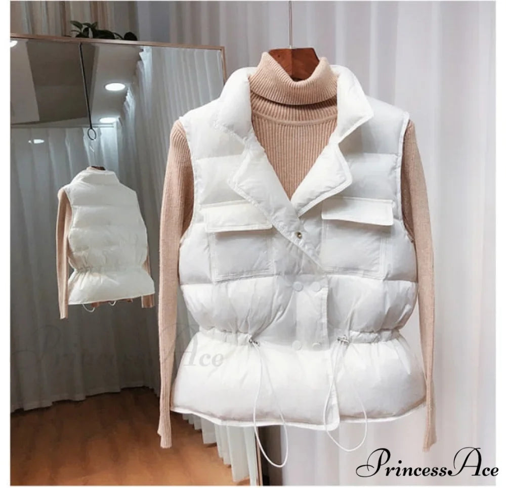 Waistcoat White Duck Down Coat