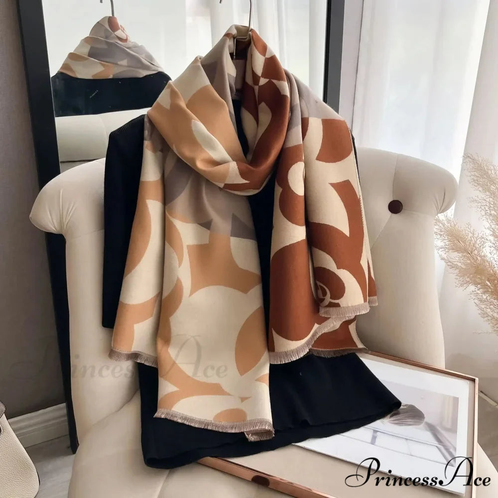 Warm Cashmere Winter Blanket Scarf