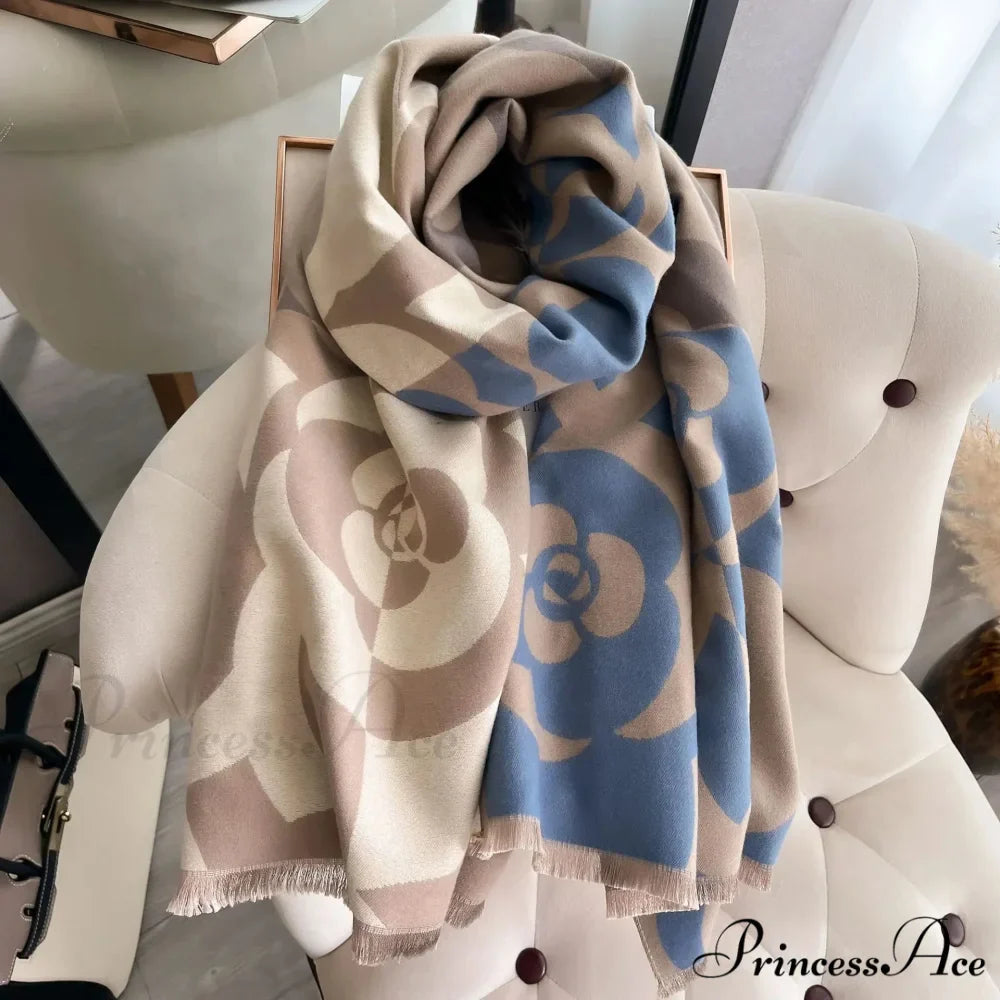 Warm Cashmere Winter Blanket Scarf