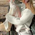 Warm Chunky Knit Long Sleeve Red Cardigan