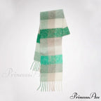 Warm Cozy Soft Thick Stylish Classic Trendy Checkered Rainbow Scarf