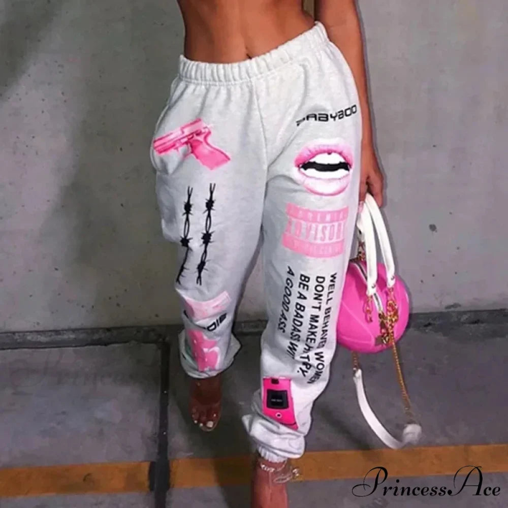 Warm Graphic Tall Waist Jogger Trousers