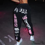 Warm Graphic Tall Waist Jogger Trousers