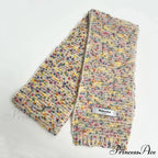 Warm Multi-Color Dot Acrylic Cashmere Small Scarf for Autumn Winter