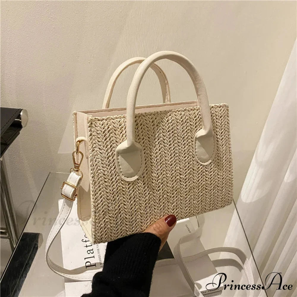 Warm New Blossom Woven Crossbody Purse