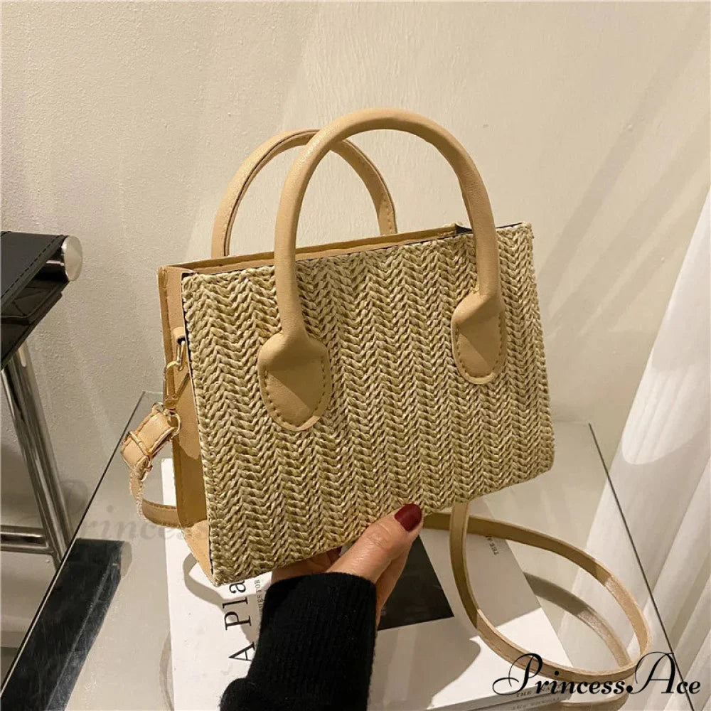 Warm New Blossom Woven Crossbody Purse