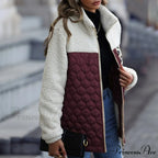 Warm Plush Patchwork Coat