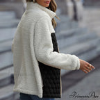 Warm Plush Patchwork Coat
