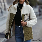 Warm Plush Patchwork Coat