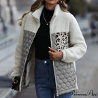 Warm Plush Patchwork Coat